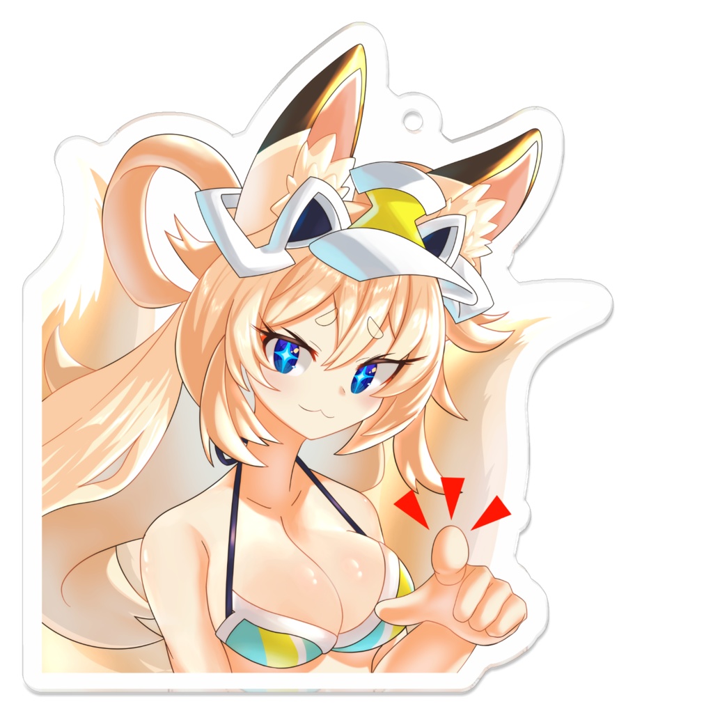 イナホが煽ってくるアクキー 70×70mm