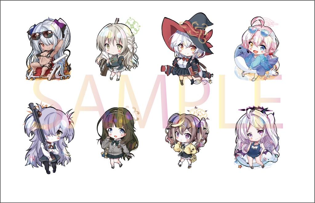 同人　ブルアカ　アクリルキーホルダー　第20弾　全８種