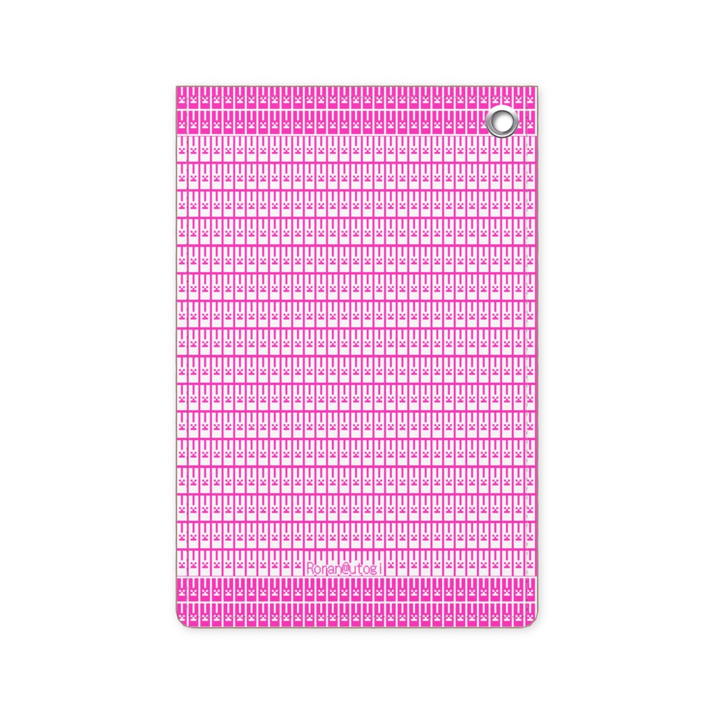 ウサギ敷き詰めパスケース