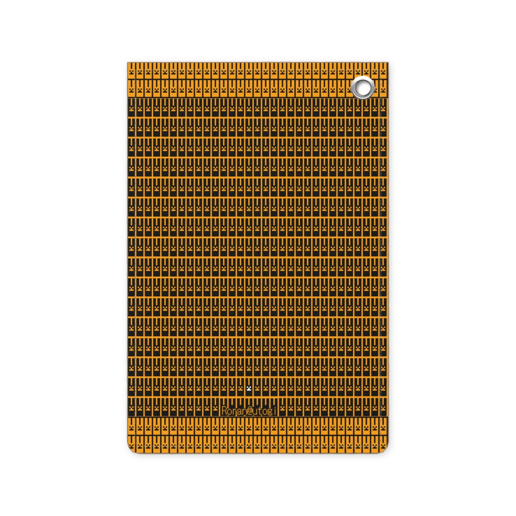 ウサギ敷き詰めパスケース