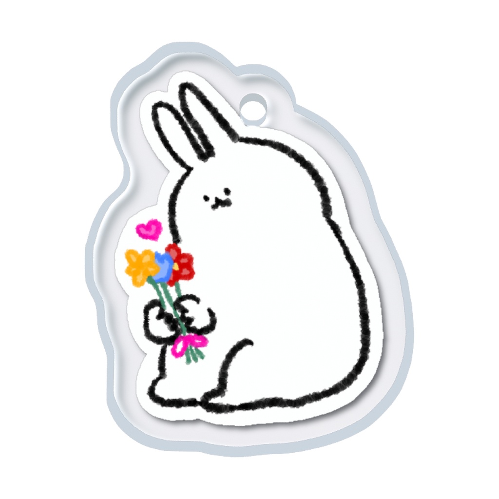 花束ウサギチャーム