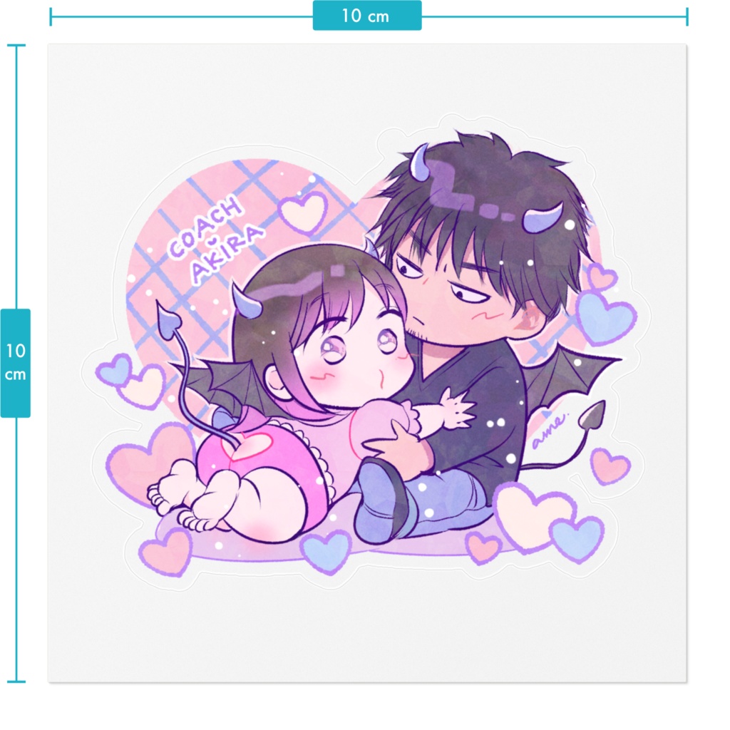 こちあきデビらぶ❤️😈💜ステッカー