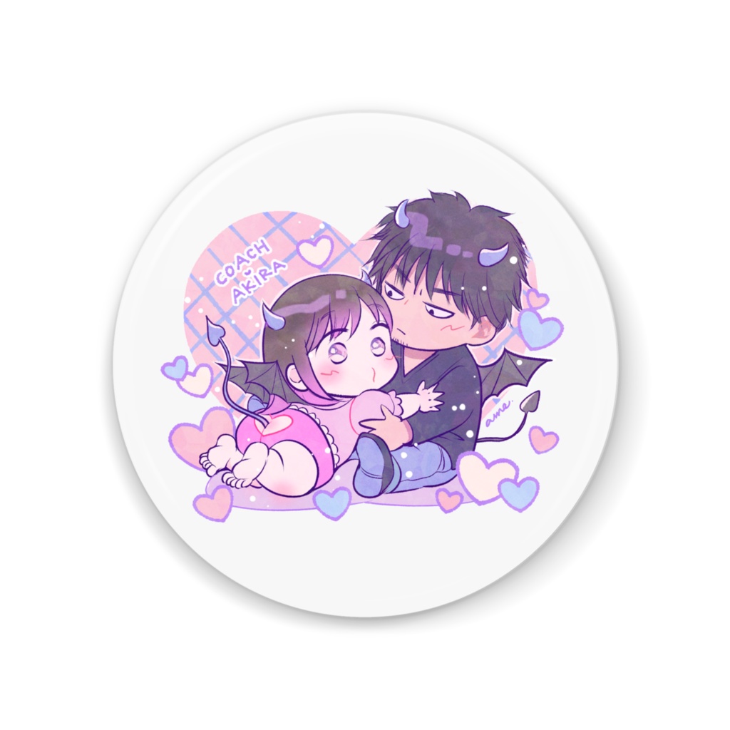 こちあきデビらぶ❤️😈💜缶ミラー