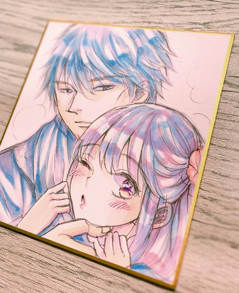 【直筆】描き下ろしアナログ色紙原画【オリジナル】