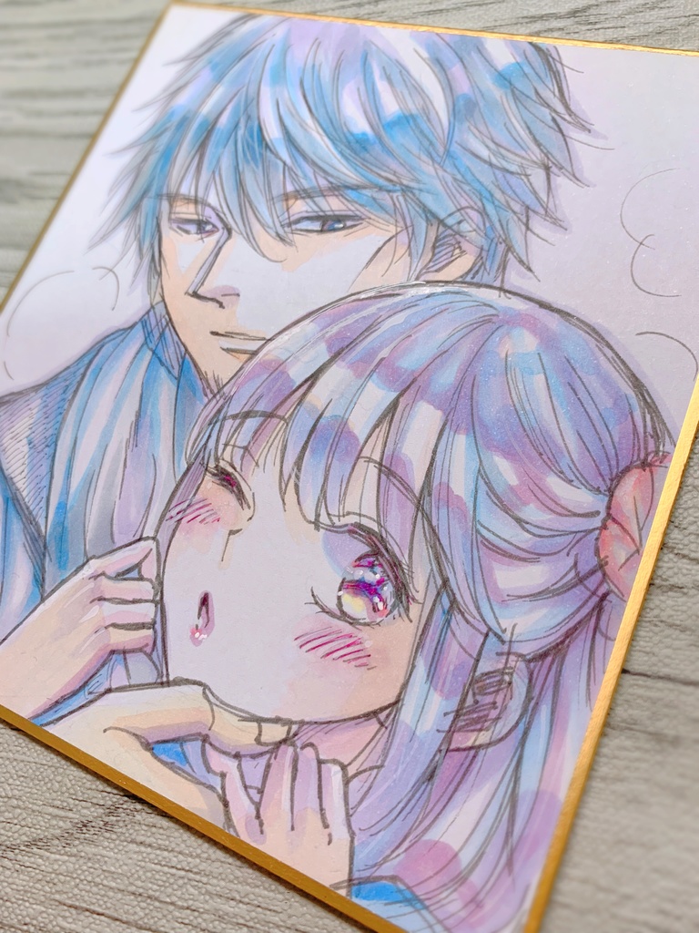 【直筆】描き下ろしアナログ色紙原画【オリジナル】