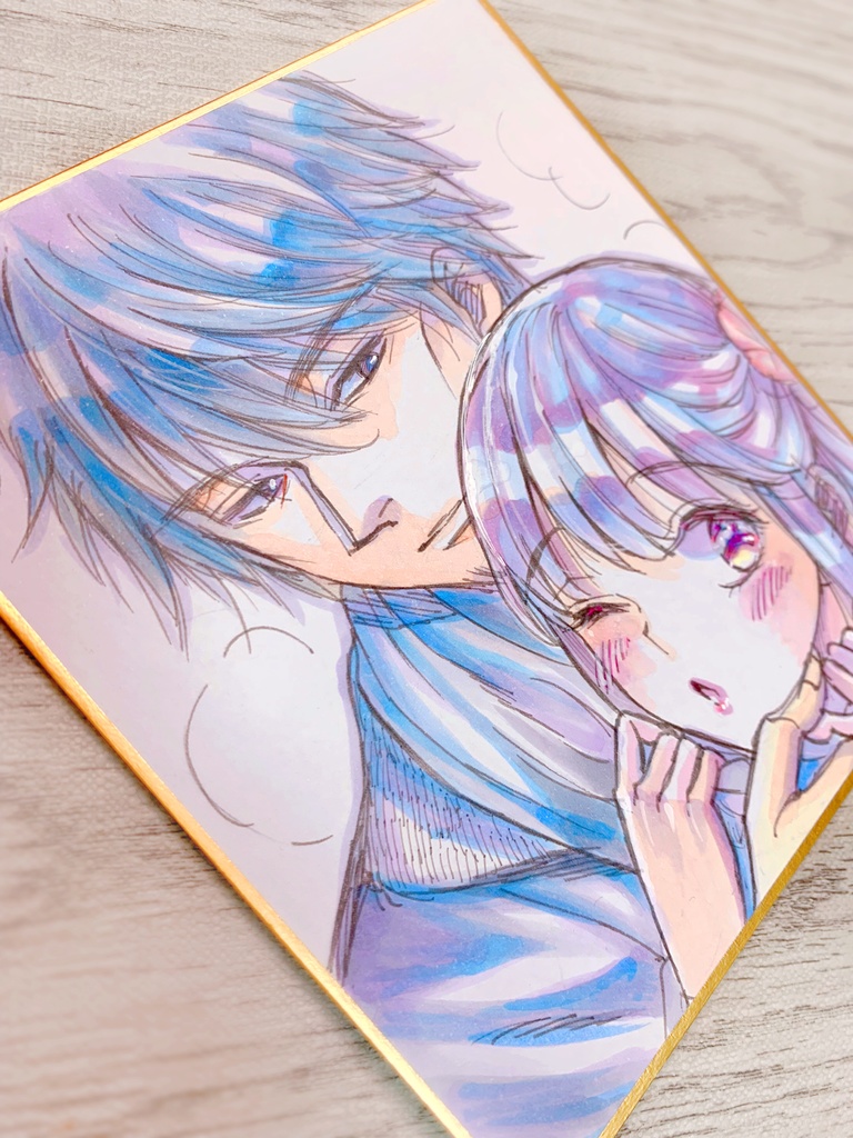 【直筆】描き下ろしアナログ色紙原画【オリジナル】