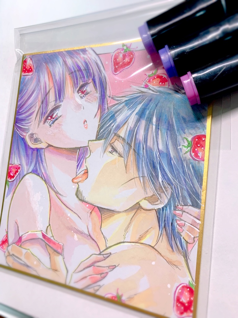 【直筆】描き下ろしアナログ色紙原画2【オリジナル】