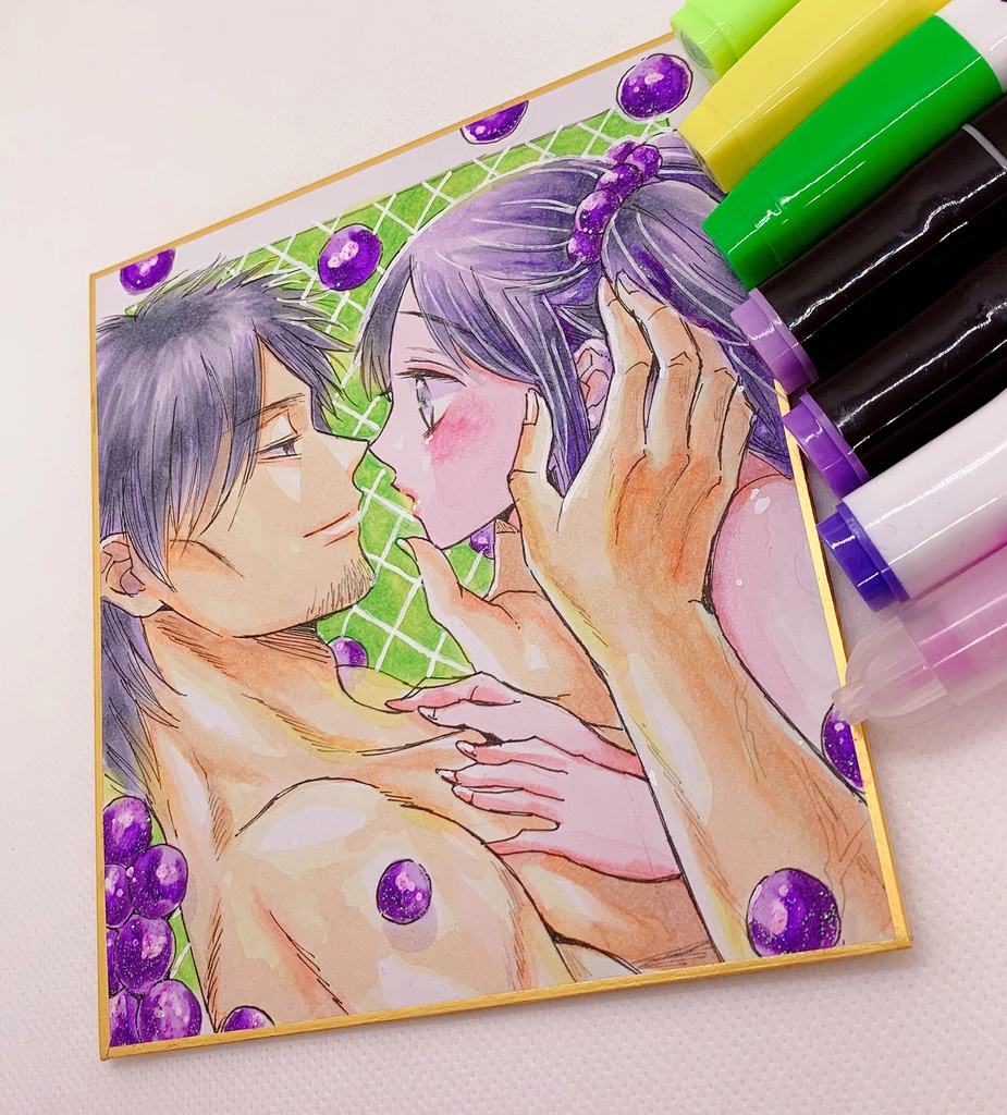 【直筆】描き下ろしアナログ色紙原画5【オリジナル】