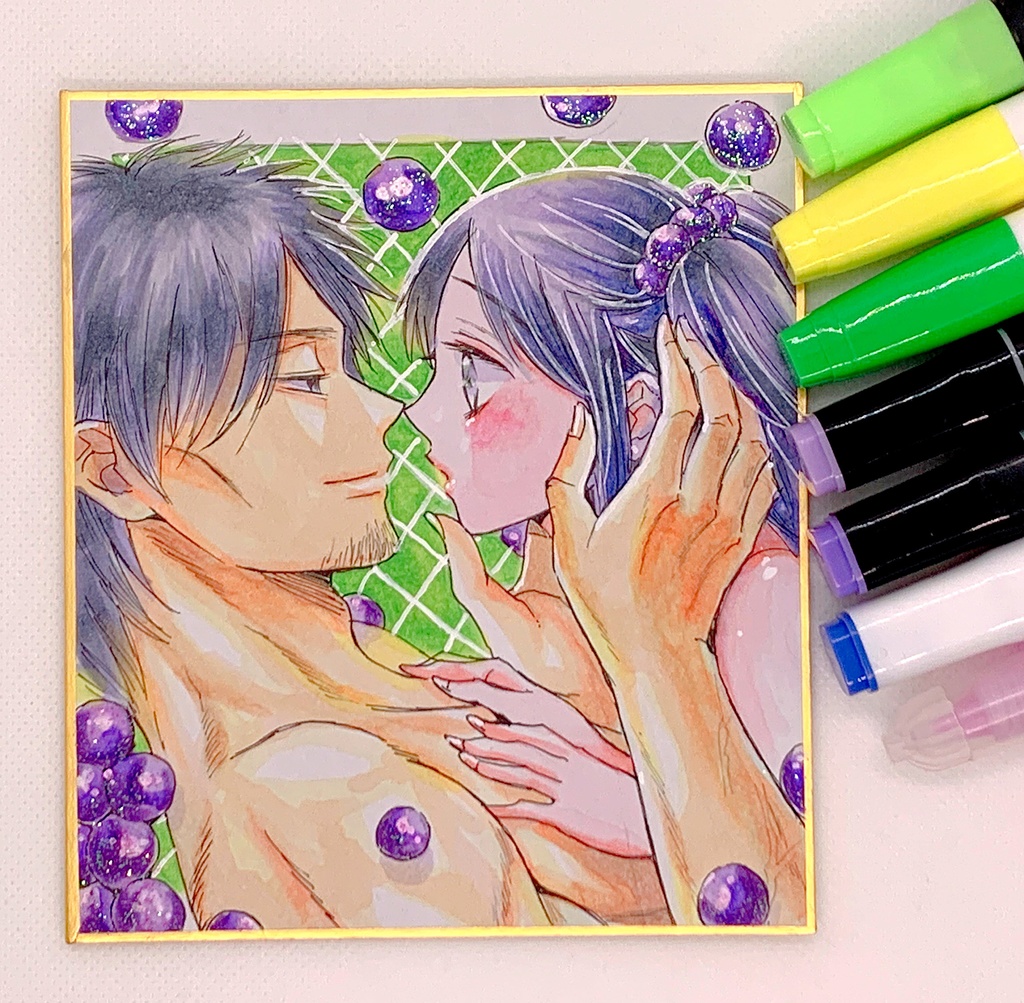 【直筆】描き下ろしアナログ色紙原画5【オリジナル】