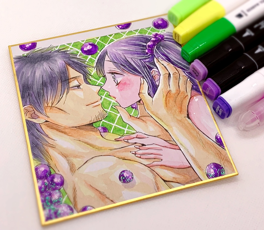 【直筆】描き下ろしアナログ色紙原画5【オリジナル】