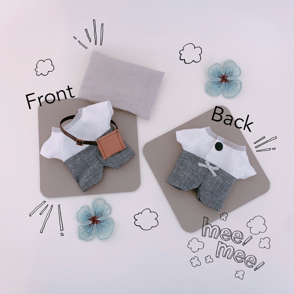 春夏*フリルシャツ&パンツ&サコッシュ&ストール