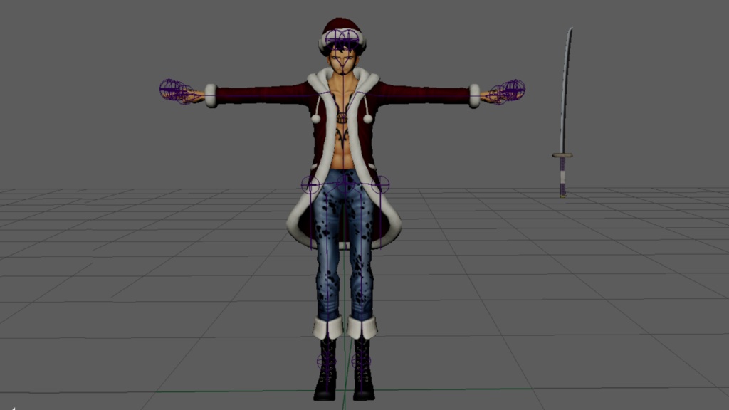 【3D Model】トラファルガー・ロー (クリスマス) - Trafalgar Law (Christmas) 【FBX / OBJ】