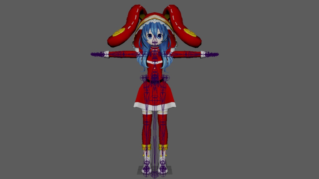 【3D Model】氷芽川四糸乃 (クリスマス) - Yoshino Himekawa (Christmas) 【FBX / OBJ】