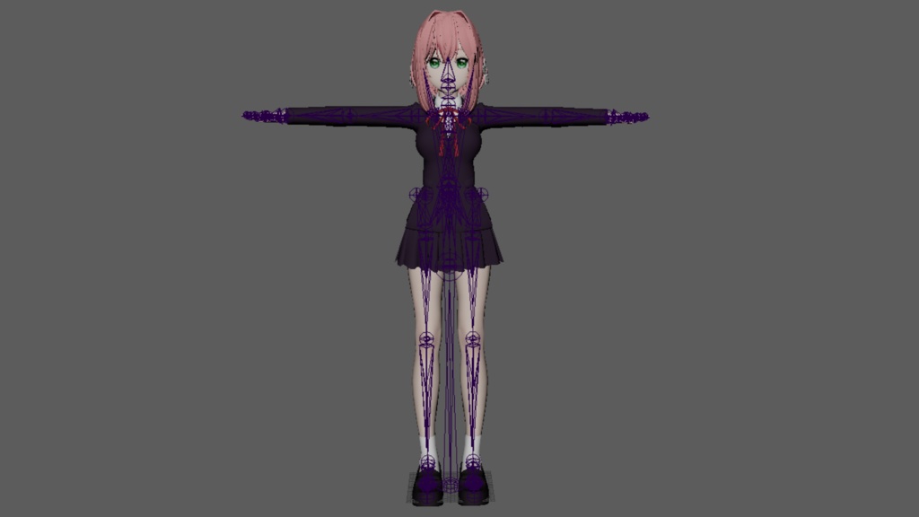【3D Model】花園 羽香里 - Hakari Hanazono 【FBX / OBJ】