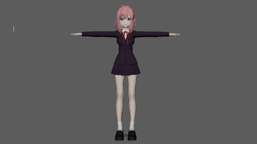 【3D Model】花園 羽香里 - Hakari Hanazono 【FBX / OBJ】
