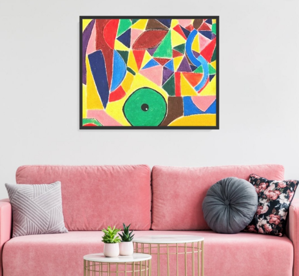 Geometric Dance Original Acrylic Painting by Mary G.