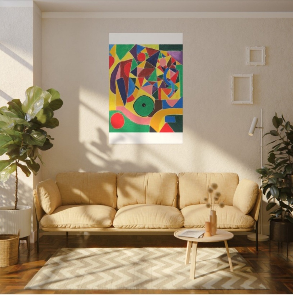 Geometric Dance Original Acrylic Painting by Mary G.