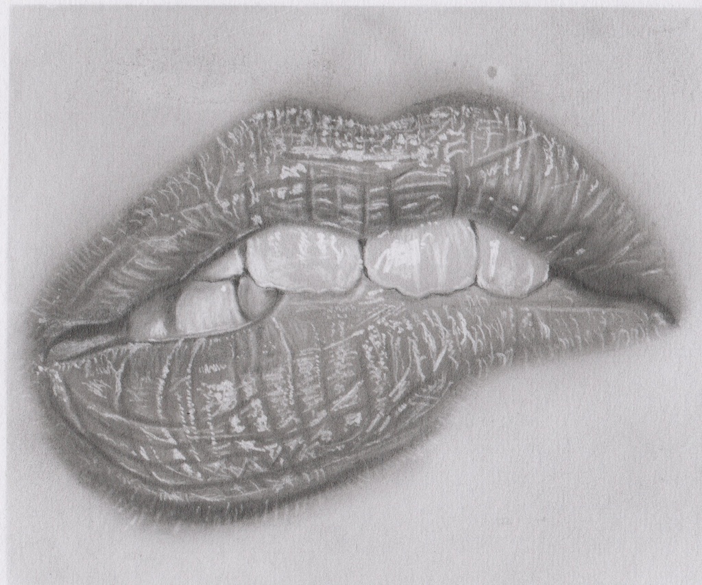 The Silent Tension, Surreal Graphite Portrait Art by Mary G.