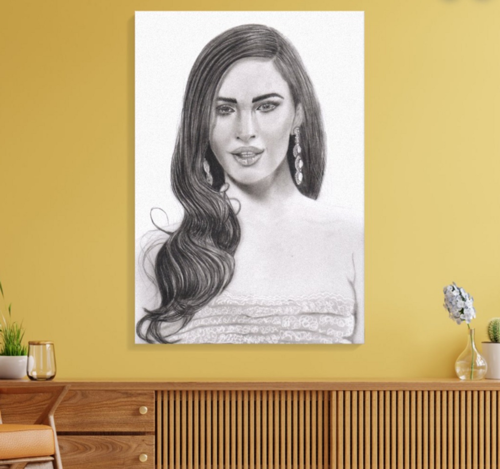 Monochrome Soul, Surreal Graphite Portrait Art Mary G.