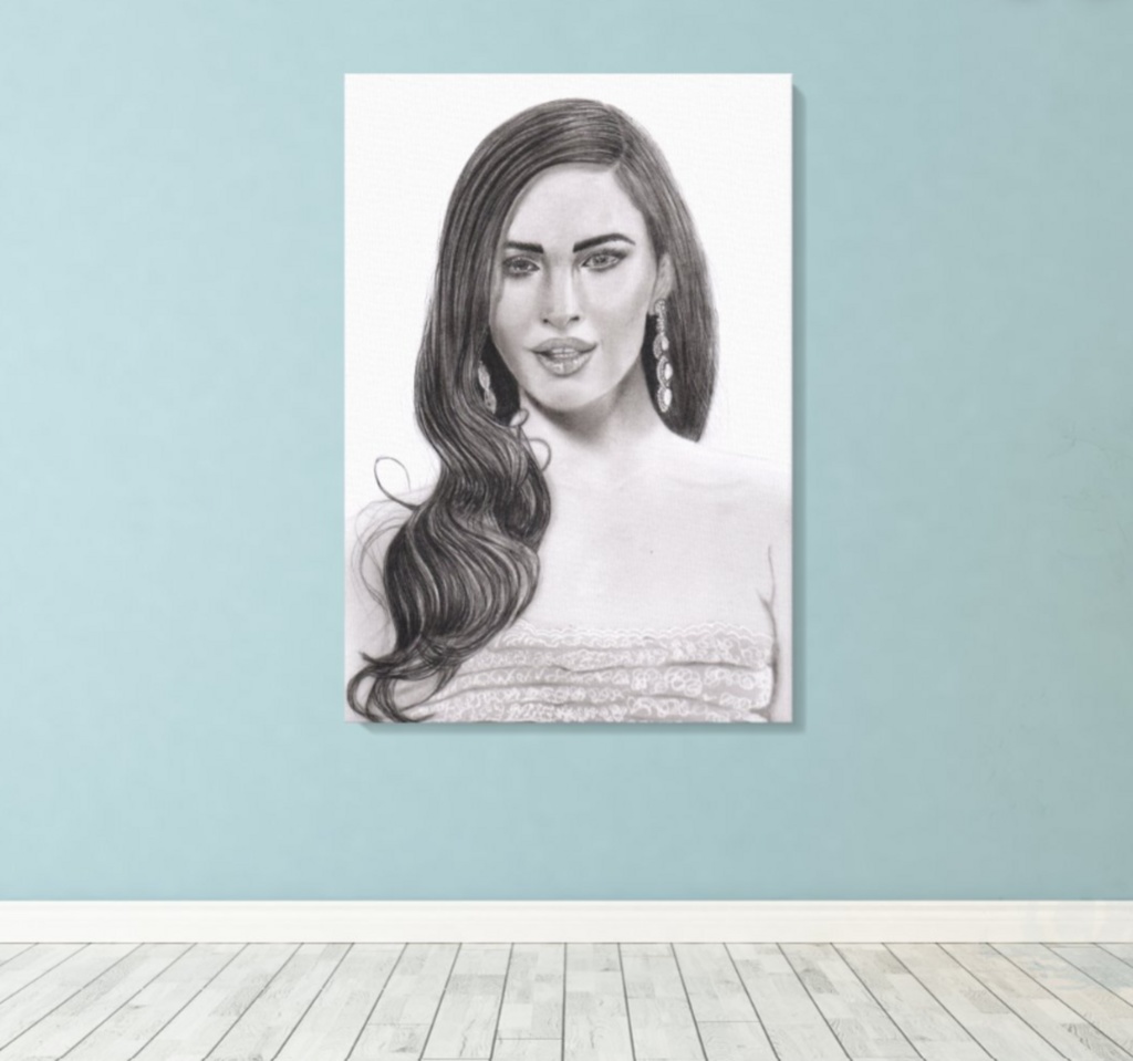 Monochrome Soul, Surreal Graphite Portrait Art Mary G.