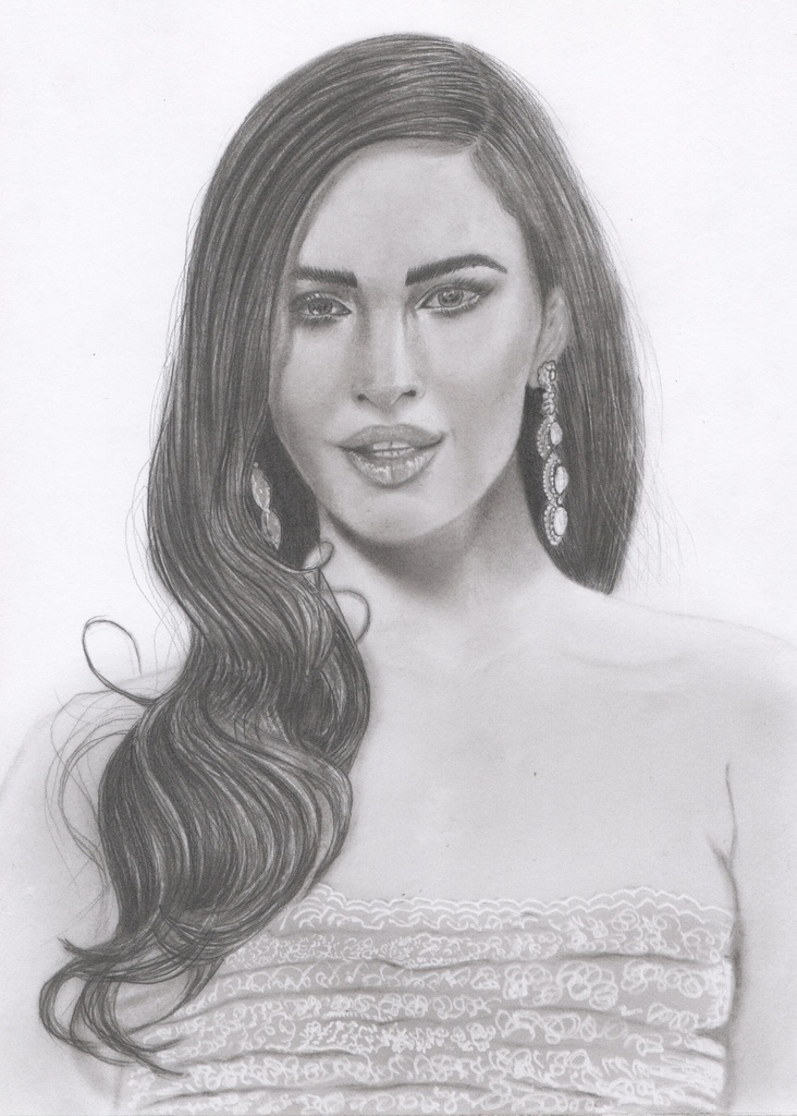 Monochrome Soul, Surreal Graphite Portrait Art Mary G.