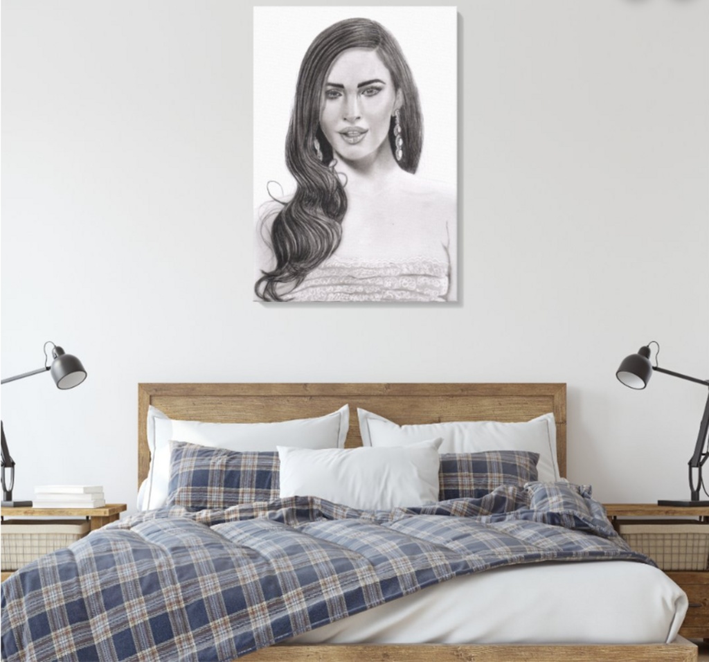 Monochrome Soul, Surreal Graphite Portrait Art Mary G.