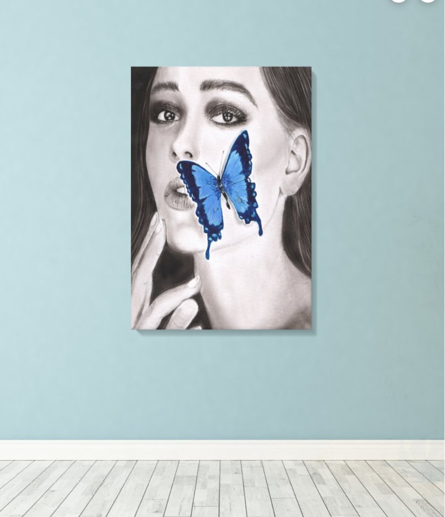 Metamorphosis - Original Graphite and Pastel Portrait by Mary G