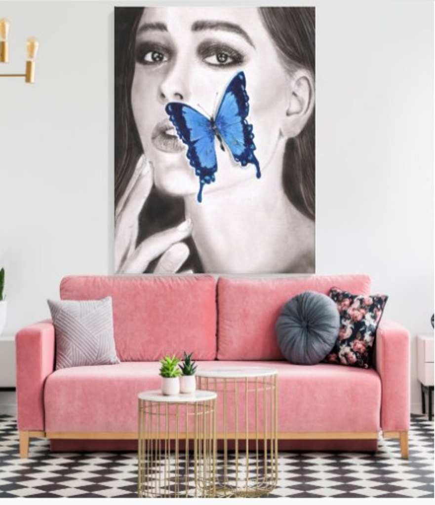 Metamorphosis - Original Graphite and Pastel Portrait by Mary G