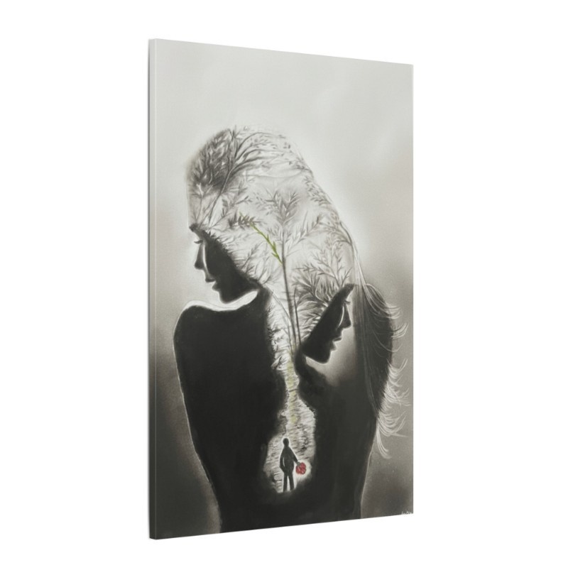 Penetration of Hope - Original Charcoal Portrait by Mary G