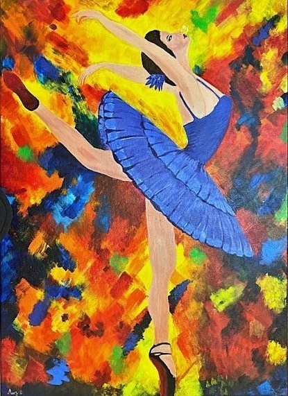 The Blue Symphony - Original Acrylic Painting by Mary G