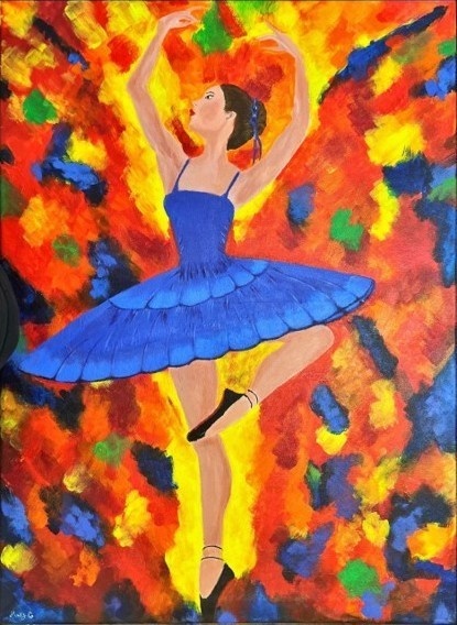 Celestial Grace - Original Acrylic Painting by Mary G