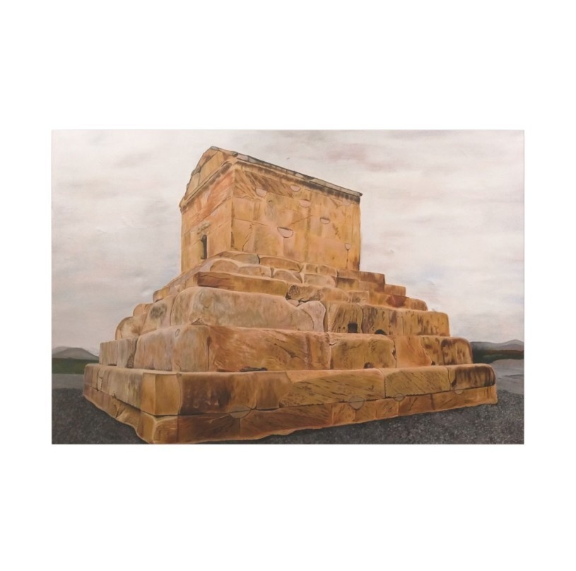 The Eternal Silence of Pasargadae - Original Oil Painting by Mary G