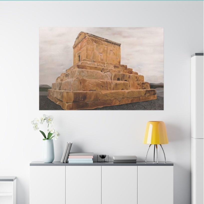 The Eternal Silence of Pasargadae - Original Oil Painting by Mary G