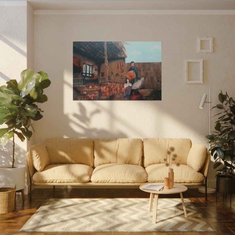 The Hearth of Heritage - Original Oil Painting by Mary G