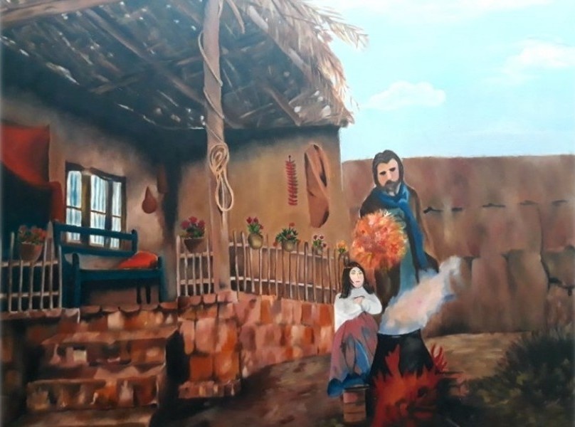 The Hearth of Heritage - Original Oil Painting by Mary G