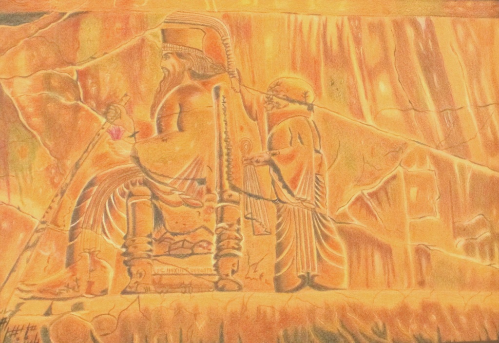 Eternal Throne Achaemenid Glory,Persian Bas-relief by Mary G