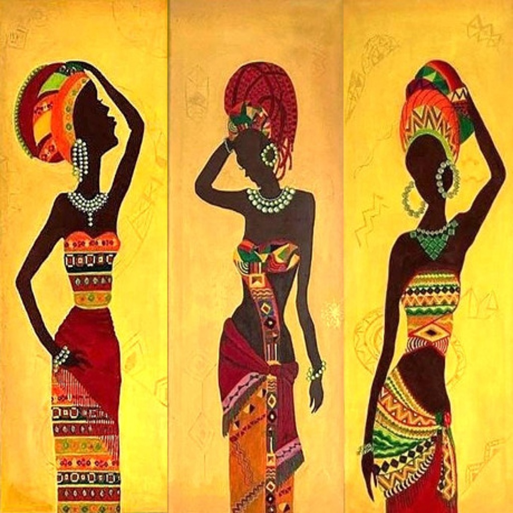 African Heritage Triptych - Digital Edition by Mary G