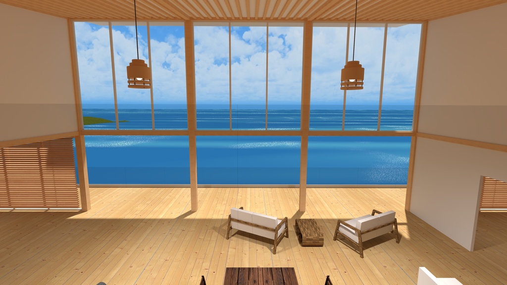 VRChat住宅向けワールド「SeaSide Home」【Unity2022/VCC対応】【Quest対応版あり】