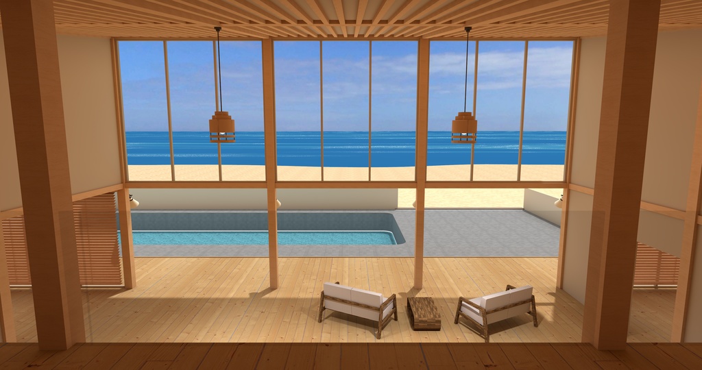 VRChat住宅向けワールド「SeaSide Home」【Unity2022/VCC対応】【Quest対応版あり】
