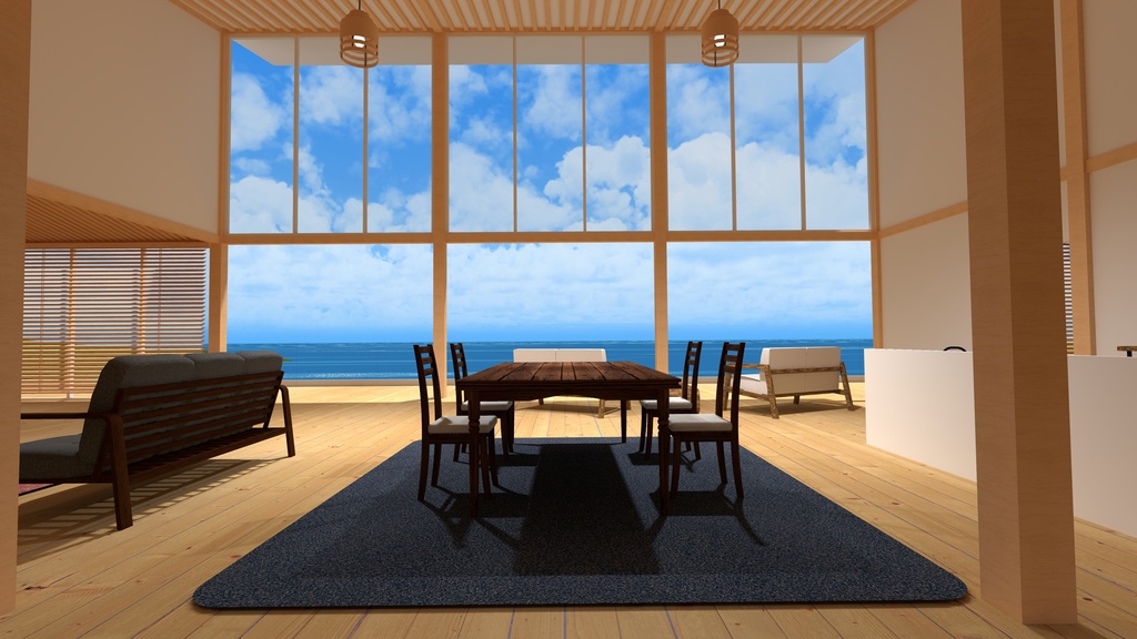 VRChat住宅向けワールド「SeaSide Home」【Unity2022/VCC対応】【Quest対応版あり】