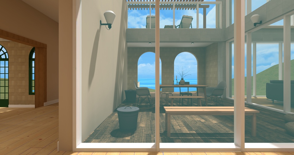 VRChat向け住宅『浦手一番館』-Sea Side Residence No.1-