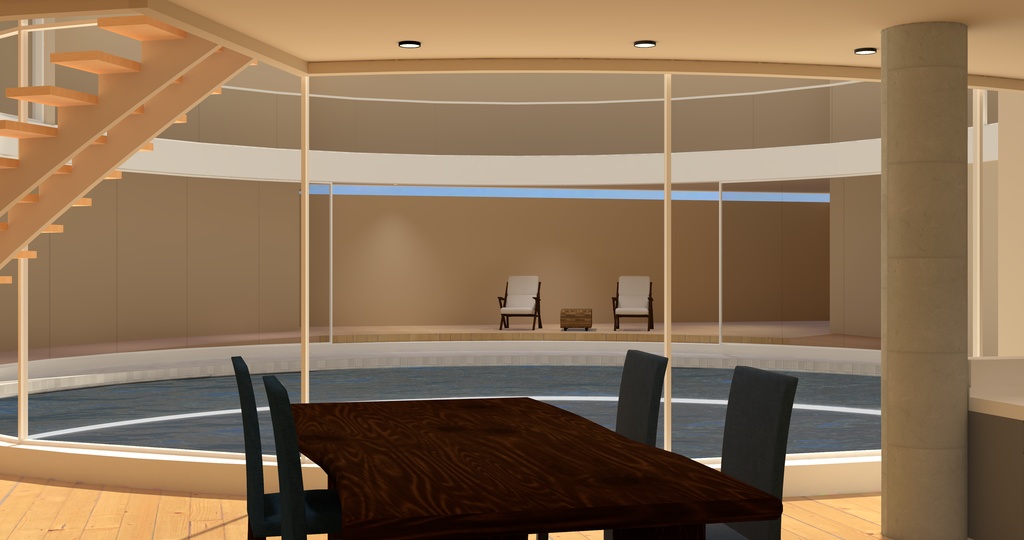 【Unity2022/VCC対応 Quest版あり】VRChat向け住宅ワールドデータ「CIRCLE hOuse」