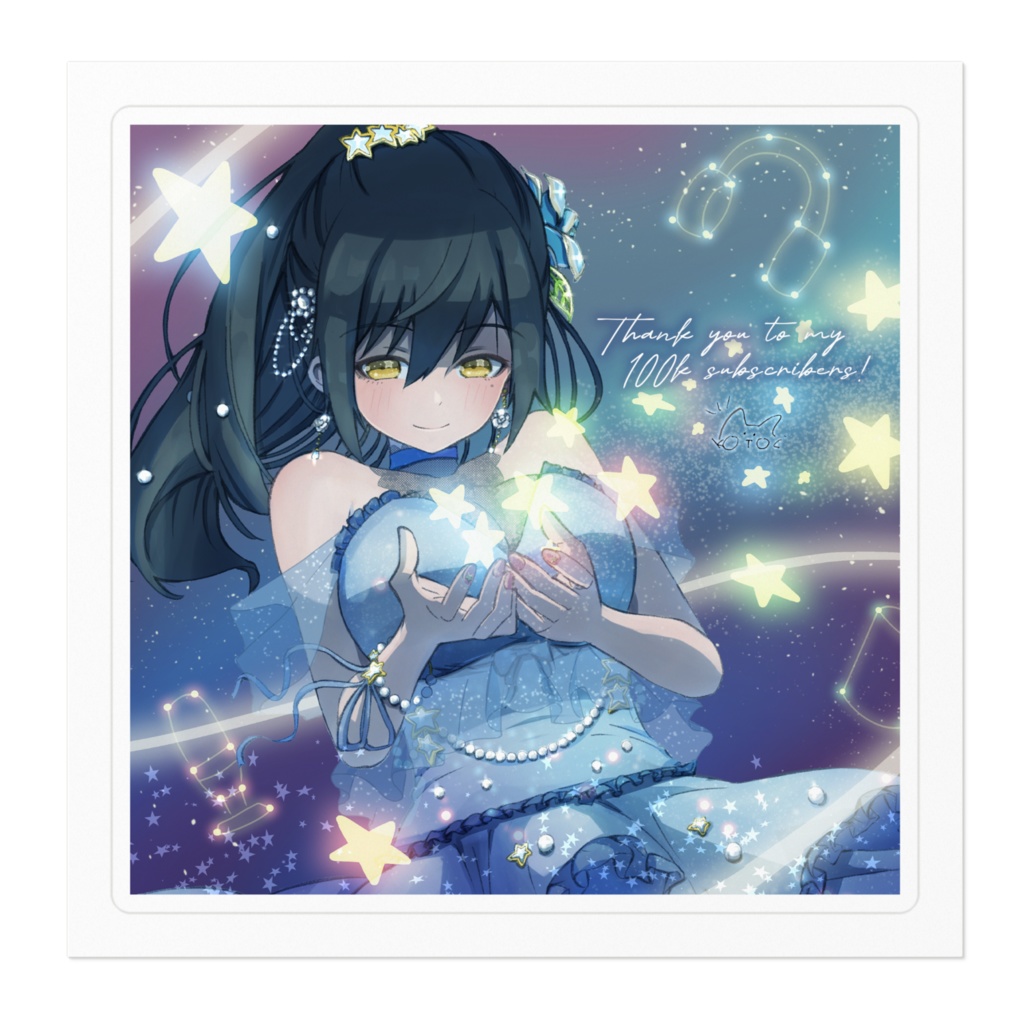 みことYouTube10万人記念ステッカー