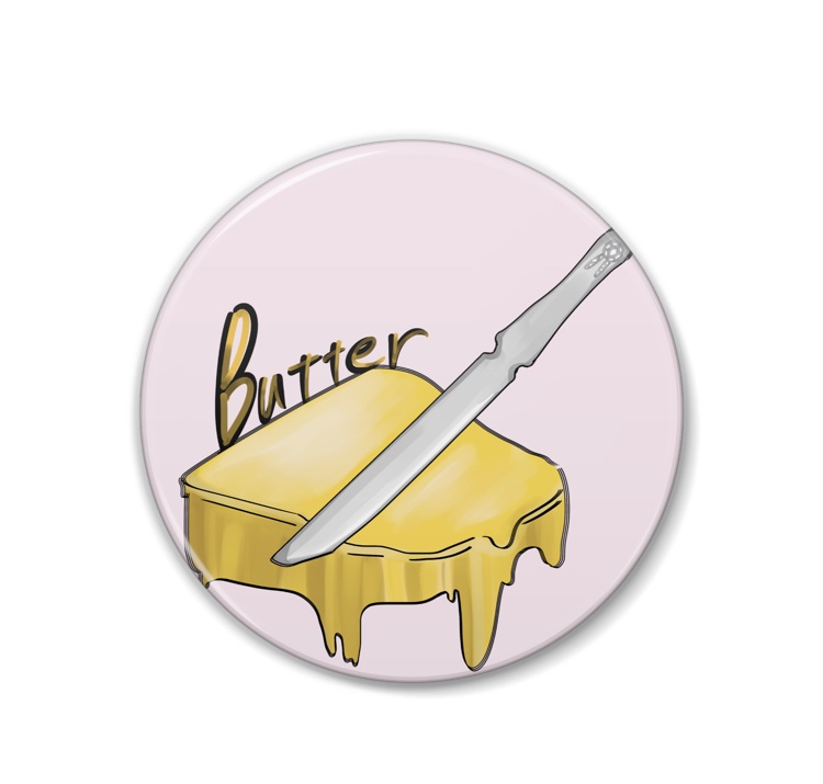 バター缶バッジ