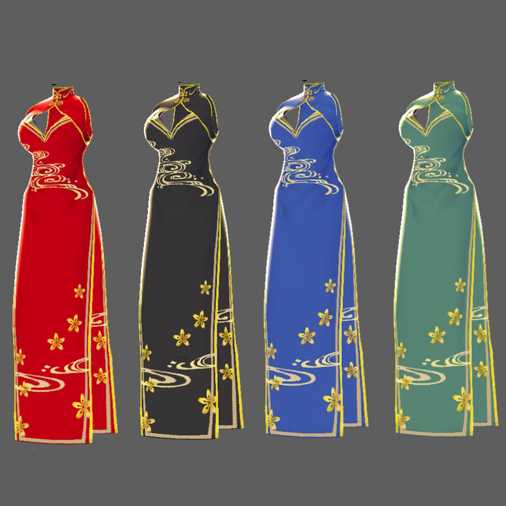 【Vroid用テクスチャ】チャイナドレス