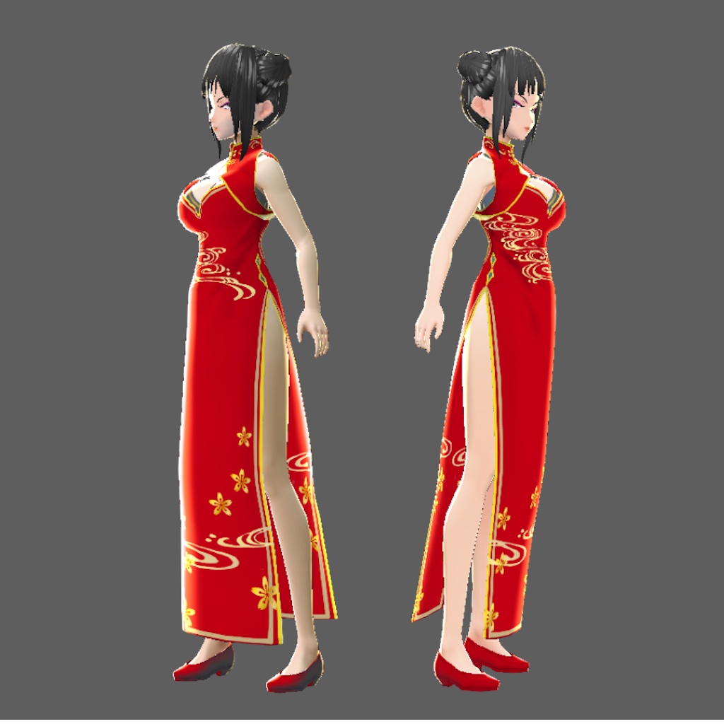 【Vroid用テクスチャ】チャイナドレス