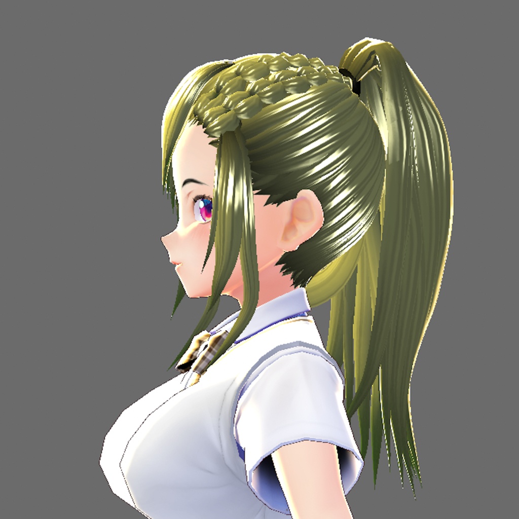 【VRoid用】ヘアプリセット (ポニーテール)