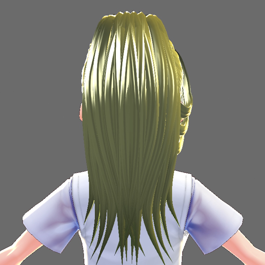 【VRoid用】ヘアプリセット (ポニーテール)