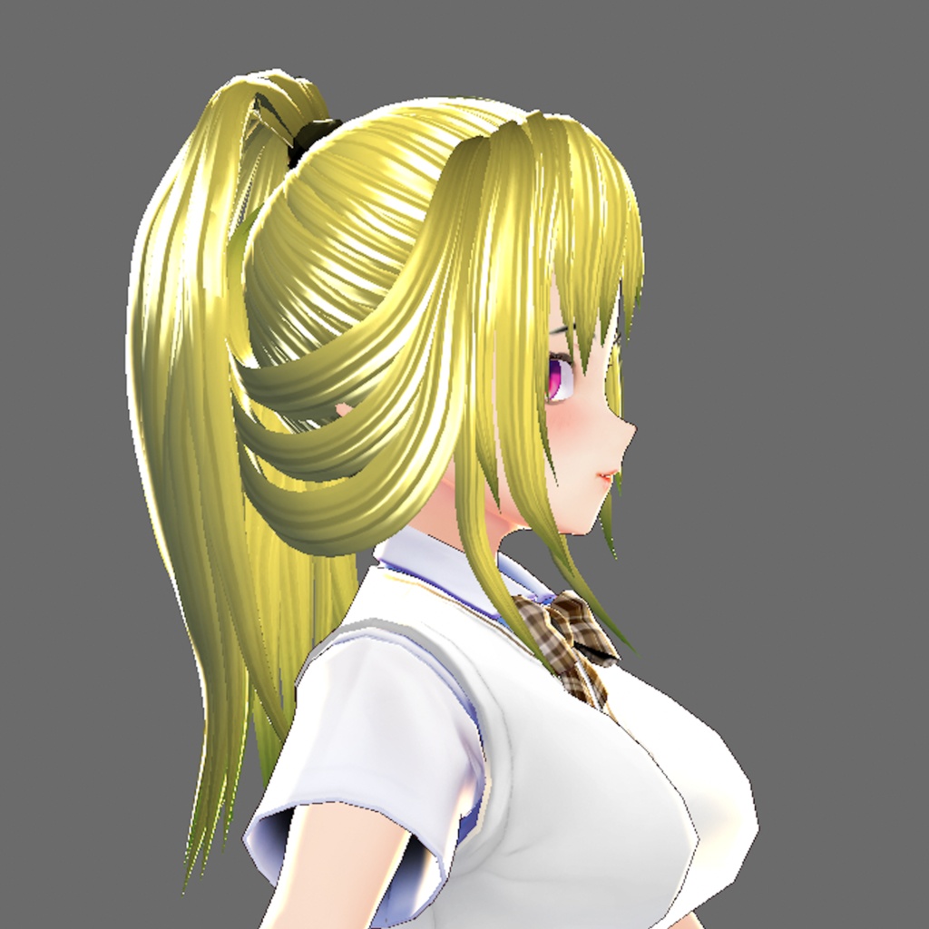 【VRoid用】ヘアプリセット (ポニーテール)