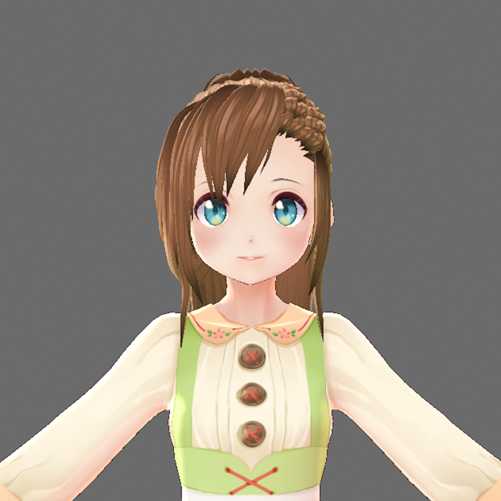 【VRoid用】ヘアプリセット (ポニーテール)